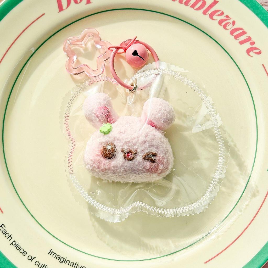 Silicone Animal Head Pendant Pinch Toy - Vintage Cream Clay Decompression Accessory