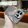 Simple Butterfly Print Shockproof Soft TPU Case For iPhone 16 Pro Max 15 Pro 14 13 12 11 Lens Protection Matte Leather Texture Slim Phone Cover