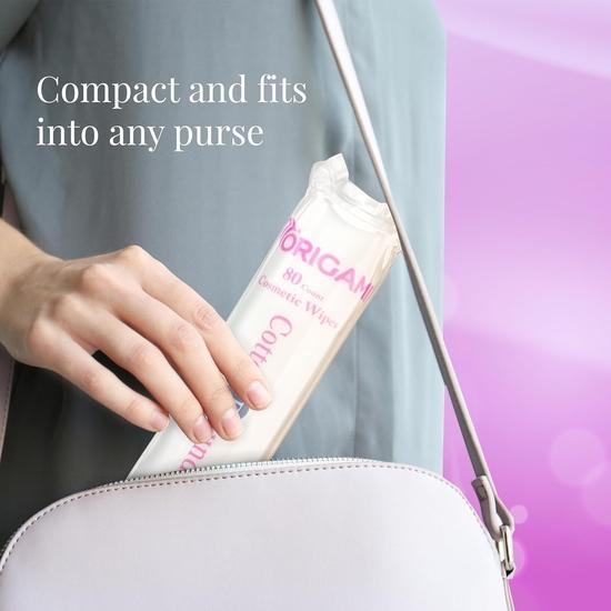 Origami Cotton Pads for Face Makeup Removal | Pre Makeup Cleansing | 80 Soft Round Pads - Pack of 3 (240 Pads)