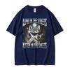 Alpha in den Straßen Kätzchen im Bett T-Shirt YK Lustiges Wolfs-Meme Grafik-T-Shirts Unisex Damenmode Humor Oversize-T-Shirt