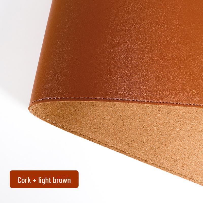 Non-Slip PU Leather Table and Bar Mats with Cork Coasters
