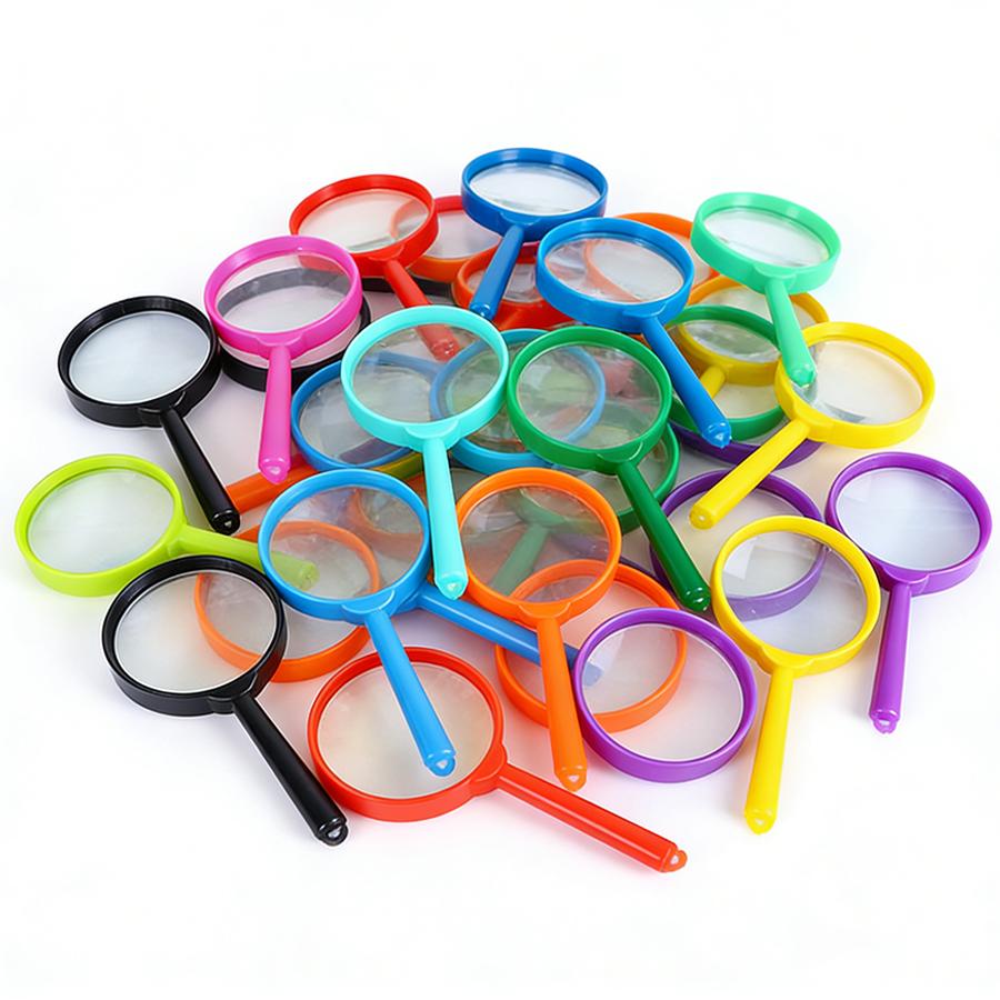 24/48pcs Plastic Handheld Magnifying Glasses Lightweight Reading Magnifier for Office, Inspection, Document Review & Daily Use