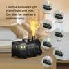 Essential Oil Diffuser Humidifier Practical Train Shape Aromatherapy Diffuser Mist Humidifier Colorful LED Lights for Office