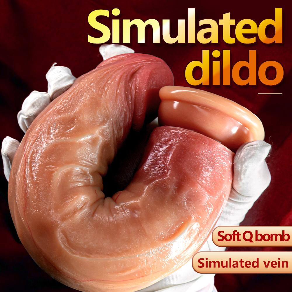 Super husté tekuté silikonové dildo Umělý make-up penisu Žena masturbátor Tlustý dlouhý prázdninový penis sexuální potřeby pro dospělé