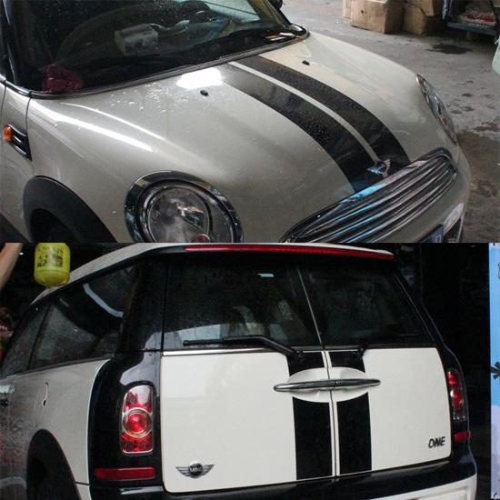 

Hood+Trunk Engine+Rear Line Car Stickers And Decals Car-styling For Mini Cooper S Clubman R55 5 Doors 2008-2015 Accessories