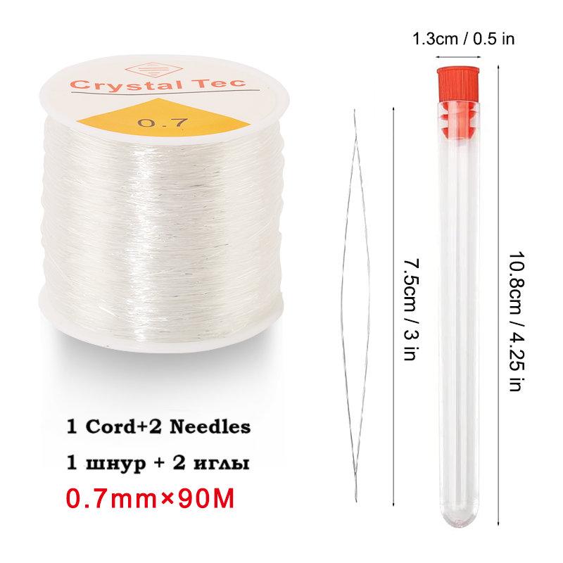 0.5-1.0mm Elastic Cord Beading Thread Stretch String Fibre Crafting Line for Jewelry Making DIY Seed Beads Pony Beads Bracelets