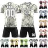 Anpassbares zweiteiliges Sporttrikot-Set mit kurzärmeligem Oberteil und Shorts für Team-DIY-Personalisierung Fußball Basketball Uniform