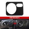 Neuer Aufkleber für den Steuerrahmen des Scheinwerferschalters aus Kohlefaser, kratzfest, einfach zu installierende Aufkleber für VW Golf 6 R MK6 Scirocco 09–16