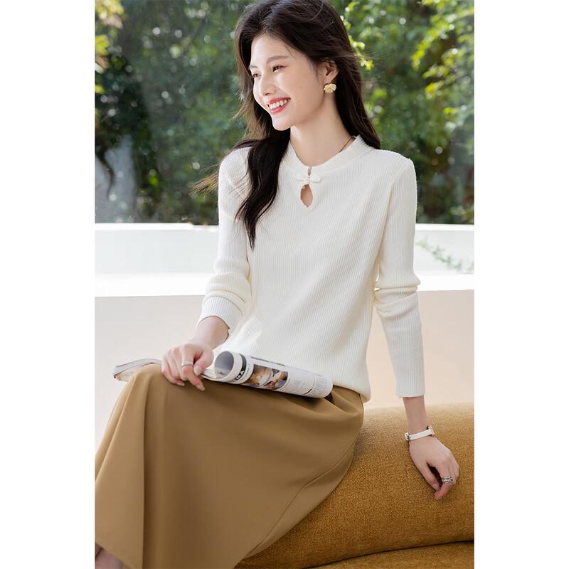 Mokana Women's Long Sleeve Round Neck Knit Sweater