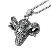 Satanic Hexagram Hell Sheep Head Pendant Trendy Versatile Pendant Men's Punk Necklace Jewelry