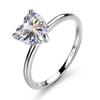 Bague Ringen Nyhet Hjerte S925 Sterlingsølv Glitrende 2CT Moissanitt Forlovelsesringer For Kvinner Jubileum Løfte Smykker