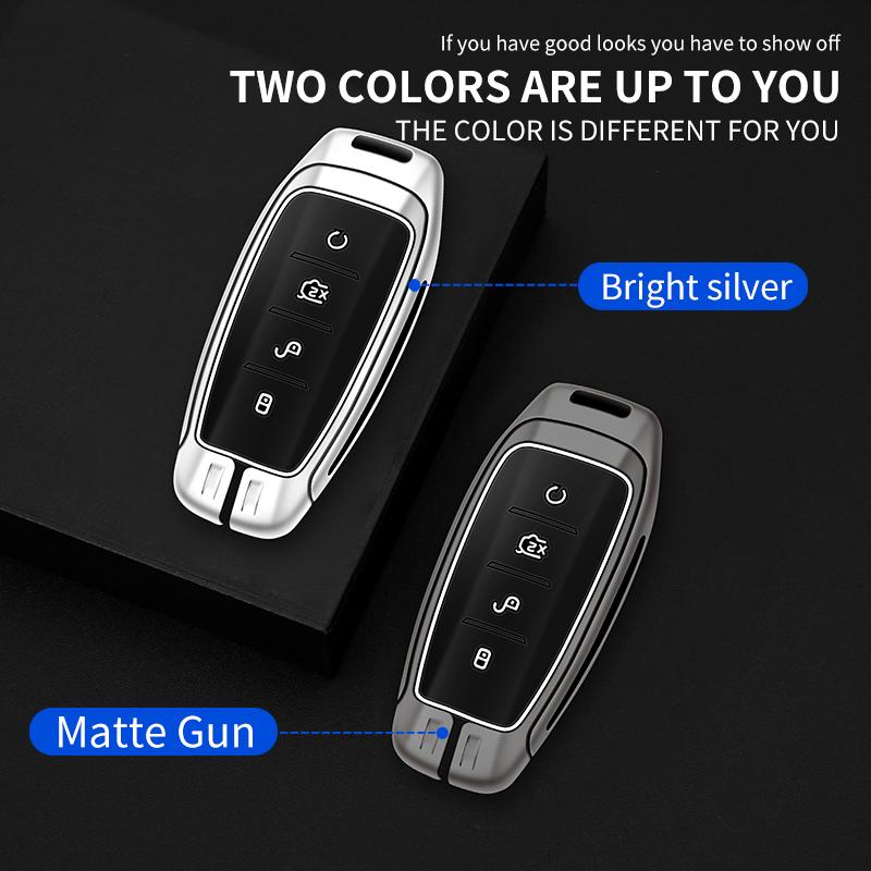 Alloy Car Key Case Cover Holder For Byd Second Song Pro Tang Dm Qin Plus Max Yuan Generation Atto 3 Han Ev Dolphin Accessories