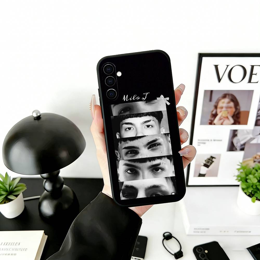 M-Milo J Phone Case For Samsung Galaxy A73,A72,A71,A70,A53,A52,A51,Others Soft Black Cover