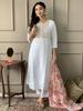 Damen Designer Partykleidung Salwar Anzug Indisch Bollywood Chanderi Oberteil Tunika Kurti Anzug Kleid