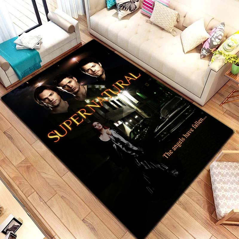2026new Supernatural Sign Dean Sam Carpet Rug for Living Room Bedroom Home Sofa Decoration,Kids Play Area Rug Non-slip Floor Mat