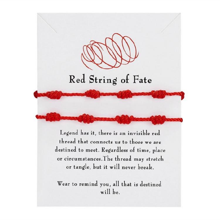 Летние нитяные браслеты Регулируемые Каббала Красные узлы Нитяный браслет Амулет