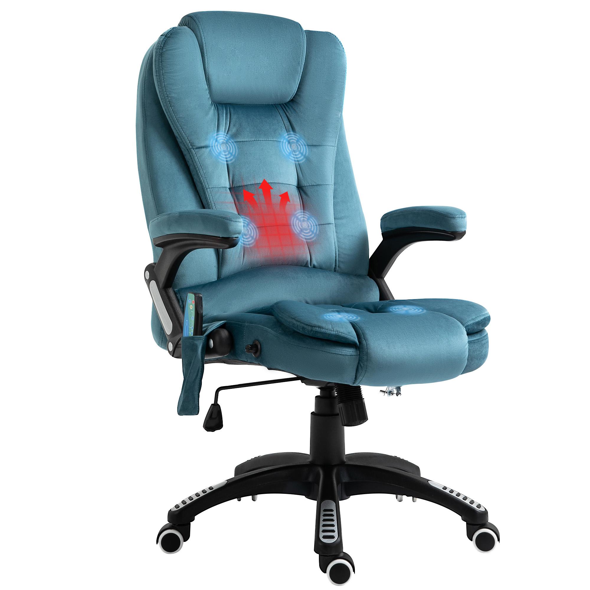 Massagestuhl, Chefsessel, Gaming-Stuhl, Massage-Bürostuhl, Blau 67 x 74 x 116 cm blau