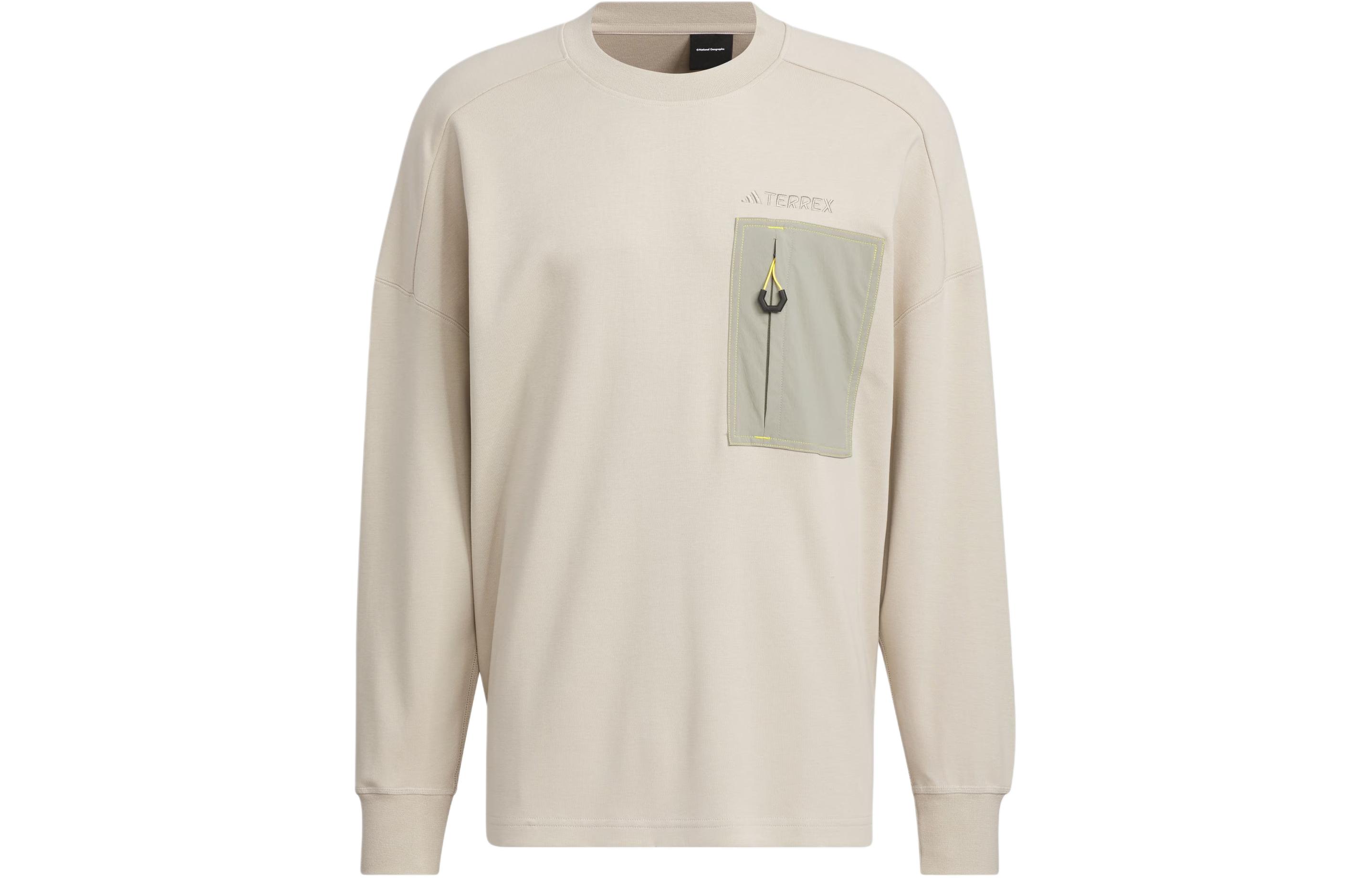Adidas x NATIONAL GEOGRAPHIC Crew Sweatshirt Men s Light Umber IS9526 M