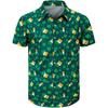 3D Print St Patrick Green Hawaiian Shirts For Men Casual Short Sleeve Button Up Surfing Shirt Tops Men's Beach Shirts Clothing