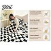 Soft Baby Blanket Bed for Fluffy Checkered Plush Breathable Chessboard Pattern Weaved Polyester All Season