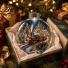Indoor Party Ambient Lights Light Up Christmas Scene Ball Ornament with Warm LED Glowing Holiday Story for Clear Acrylic Hanging Balls Tree Decor and