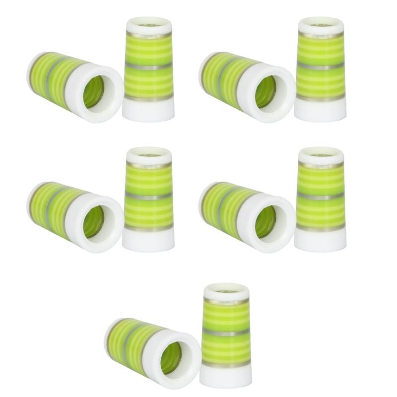 10Pcs Professional Golfing Iron Ferrules for 0.35Inch Tapered Parallel Shafts Colorful Striped Golfing Tapered Ferrules 69HD