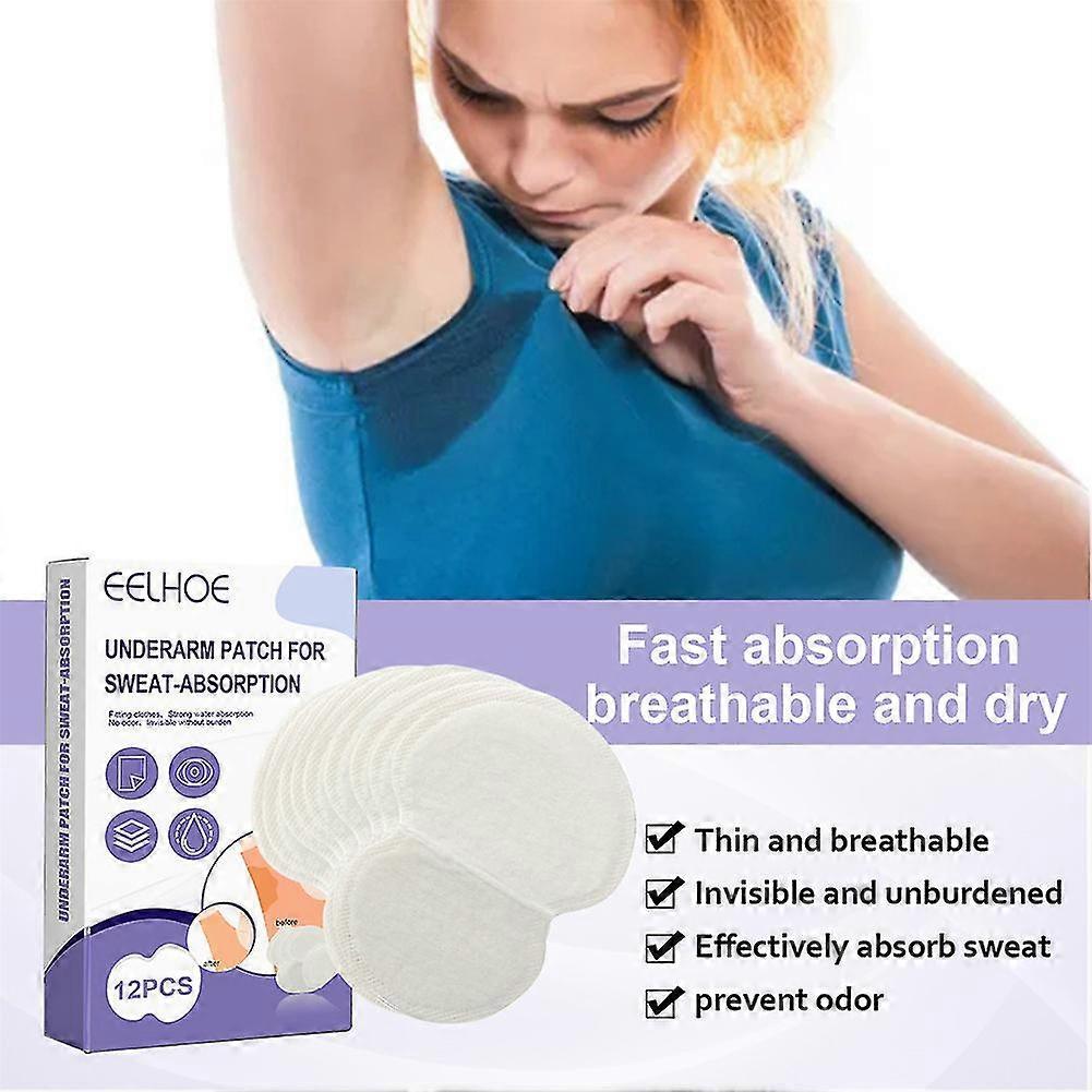 12x Disposable Sweat Pads Patches Antiperspirant Underarm Armpit Guard Sheet
