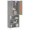 Highboard Sonoma Grau 69,5 x 34 x 180 cm Spanplatte