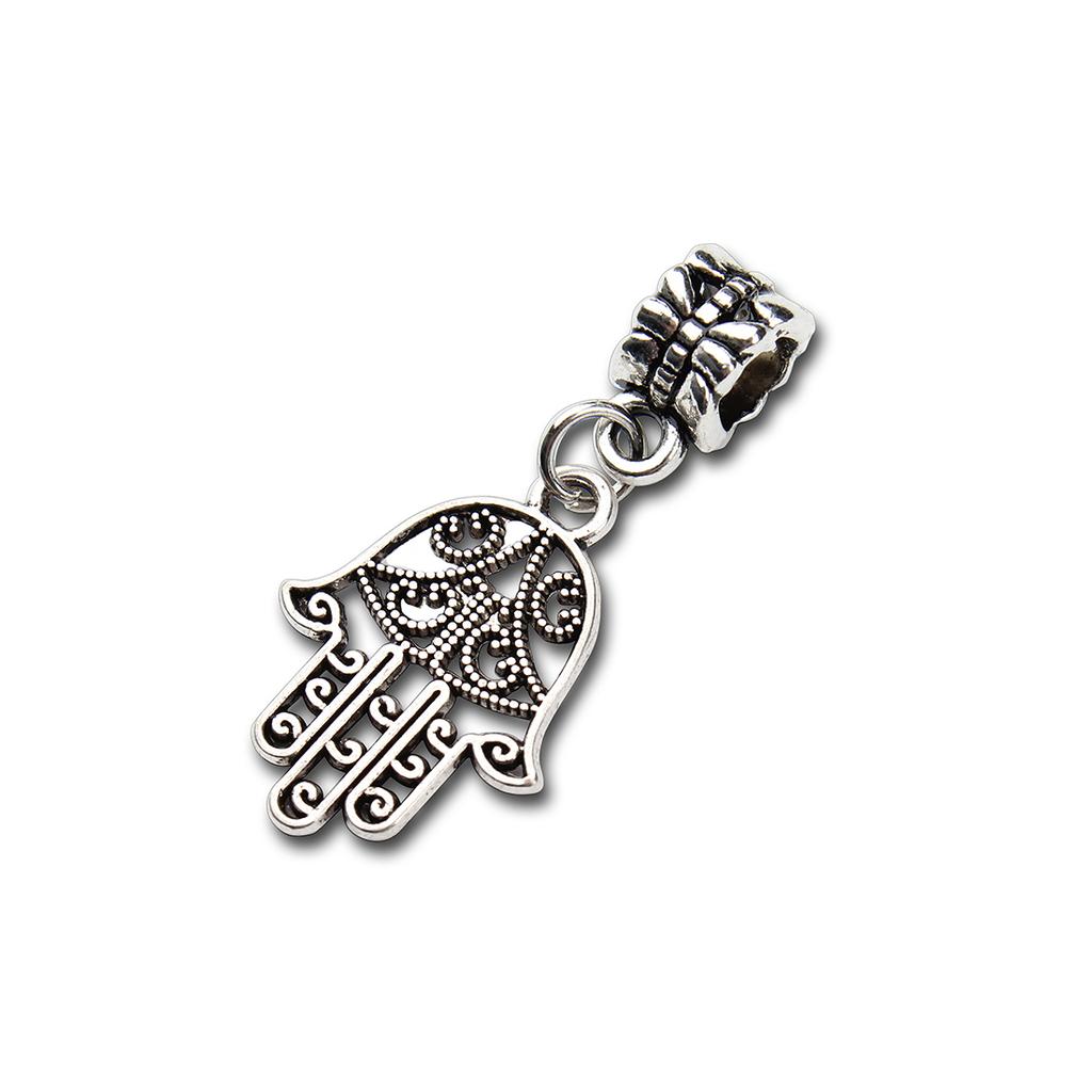 Louleur 10pcs Antique Silver Color Pendants Charm Big Hole Pendant For Jewelry Making DIY Gifts Bracelet Necklace Accessories