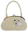Ando Handbag with Cherry Blossom Suitable for Both Japanese and Western with Perfect for Entrance and Beige SBC-6 Women's Embroidery, Wear, Handles,