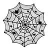 Halloween Tablecloth Decoration Black Lace Table Runner Round Spider Cobweb Table Cover Fireplace Mantel Scarf Lampshade Bat Wall Stickers for