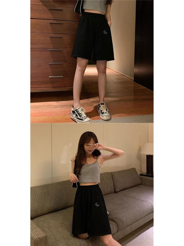 Women's High-Waist Korean Style Casual Summer Shorts - 2024 Trend for Yoga, Home, & Sports
