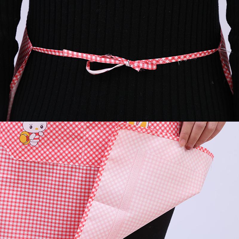 Cute Little Rabbit Print Apron With Waterproof Fabric And Front Pocket Perfect For Home Kitchen Cooking Baking