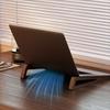 Neuer belüfteter ergonomischer Holz-Laptop-Ständer, tragbarer verstellbarer Winkel (12°) Laptop-Halterung für 10-17 Zoll
