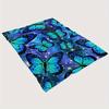 Blue Butterfly Garden Blanket Reversible Flannel Throw for Nature Lovers AllSeason Comfort Serene Decor Gift