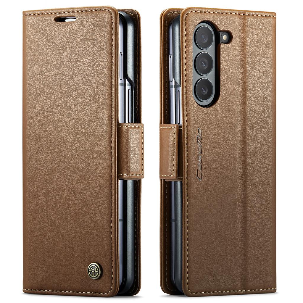 Luxury Leather Holder Wallet Flip Magnetic Case Card for Samsung Galaxy Z Fold 5 5G Silicone Protection Cover