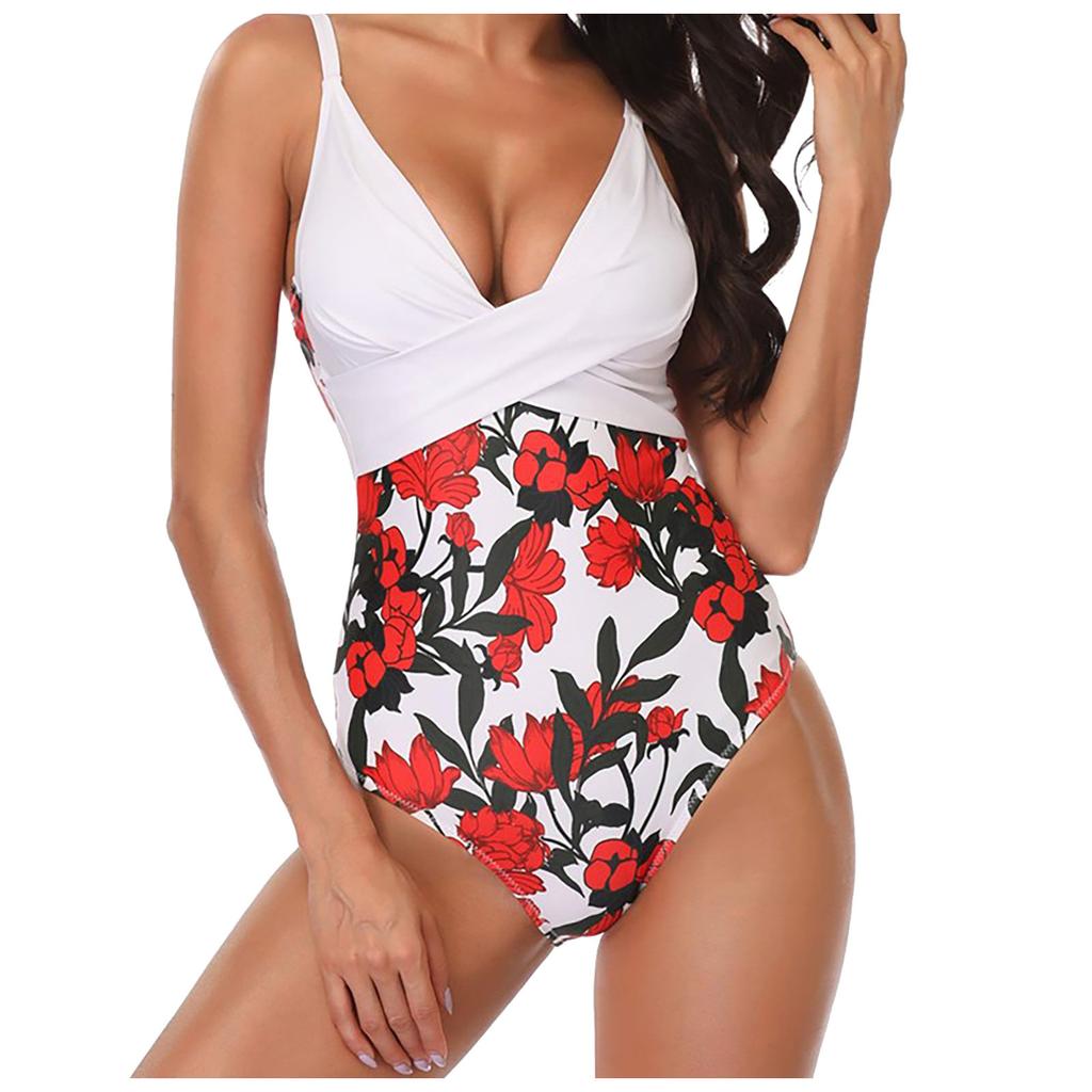 Women's Sexy Color Matching Printed  Swimsuit Bikini Swimsuit