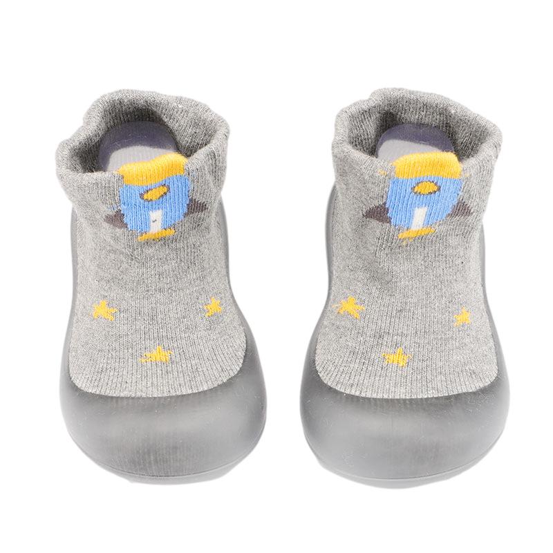2023 Autumn Baby Walker Shoes: Soft Sole Breathable Floor Socks, Anti-Fall Heel, Trendy Cartoon Design