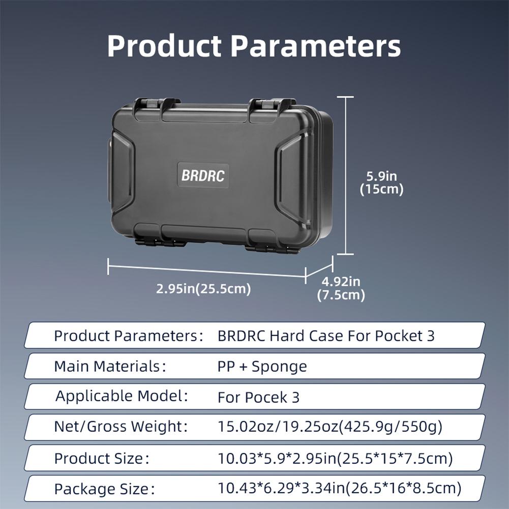 For DJI Osmo Pocket 3 Hard Case Storage Box Explosion-proof Waterproof Travel Protective Case Hard Shell Case Camera Accessories