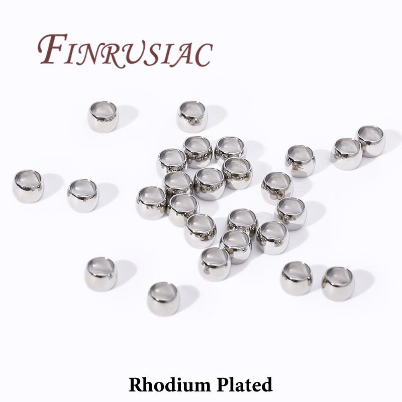 2mm 2.5mm 3mm 4mm Crimps Beads For Jewelry 18K Gold Plated Stopper Spacer Beads,Crimp End Beads For Bracelets Accessories 1.5mm-100pcs