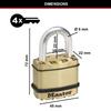 Master Lock 2 Laminated Steel Padlocks with Brass Finish, 45x72x22 mm