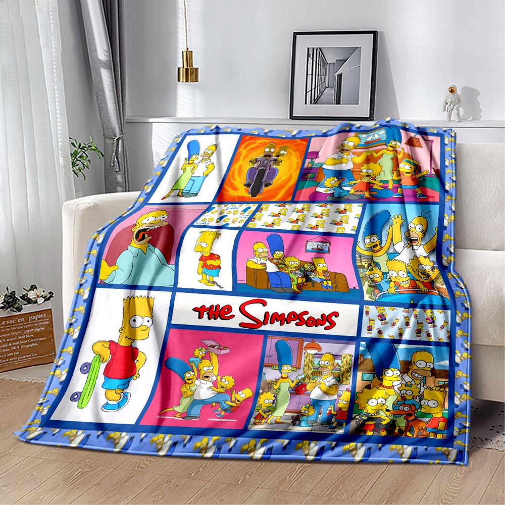 Simpsons Family Adventure Blankets are suitable for living rooms,making them an ideal choice for outdoor travel and gifts.