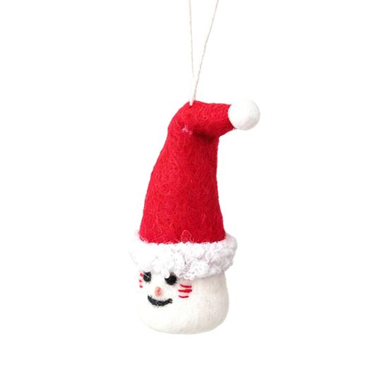 Christmas Tree Decorations Felt Ornament, Handmade Wool Santa Candy Cane House Winter Holiday Decor Snowman Hanging for Tree, Home Party Unique