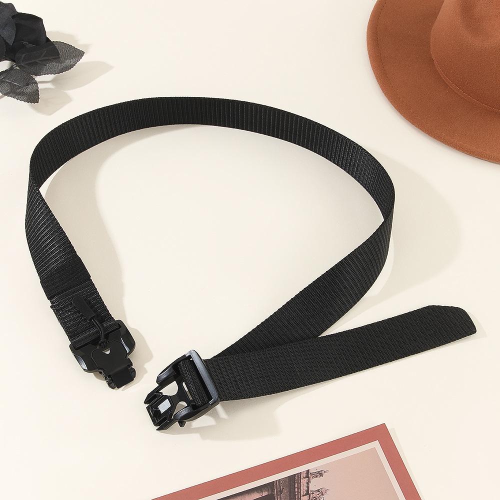 

Men s Tactical Nylon Belt with Alloy Buckle for Climbing and Workwear 120 cm чорний