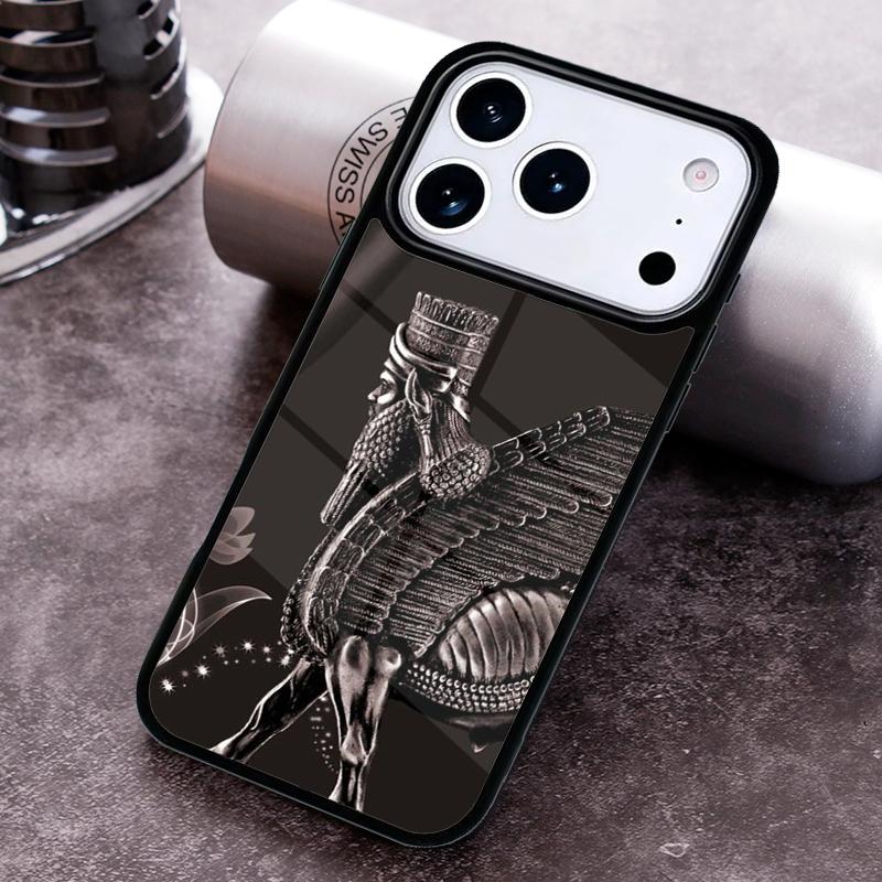 Lamassu Assyrian Mesopotamian Print Phone Case for iPhone 17 16 15 Pro Max Air 14 13 12 11 Plus Shockproof Capa Cover