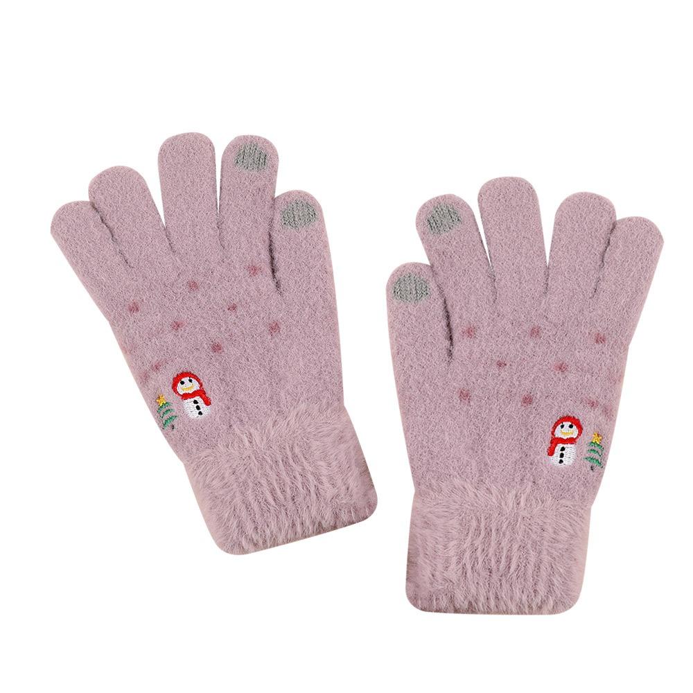 Thickened Warm Gloves Non Slip Knitted Gloves Fashion Touchscreen Gloves  Women Men