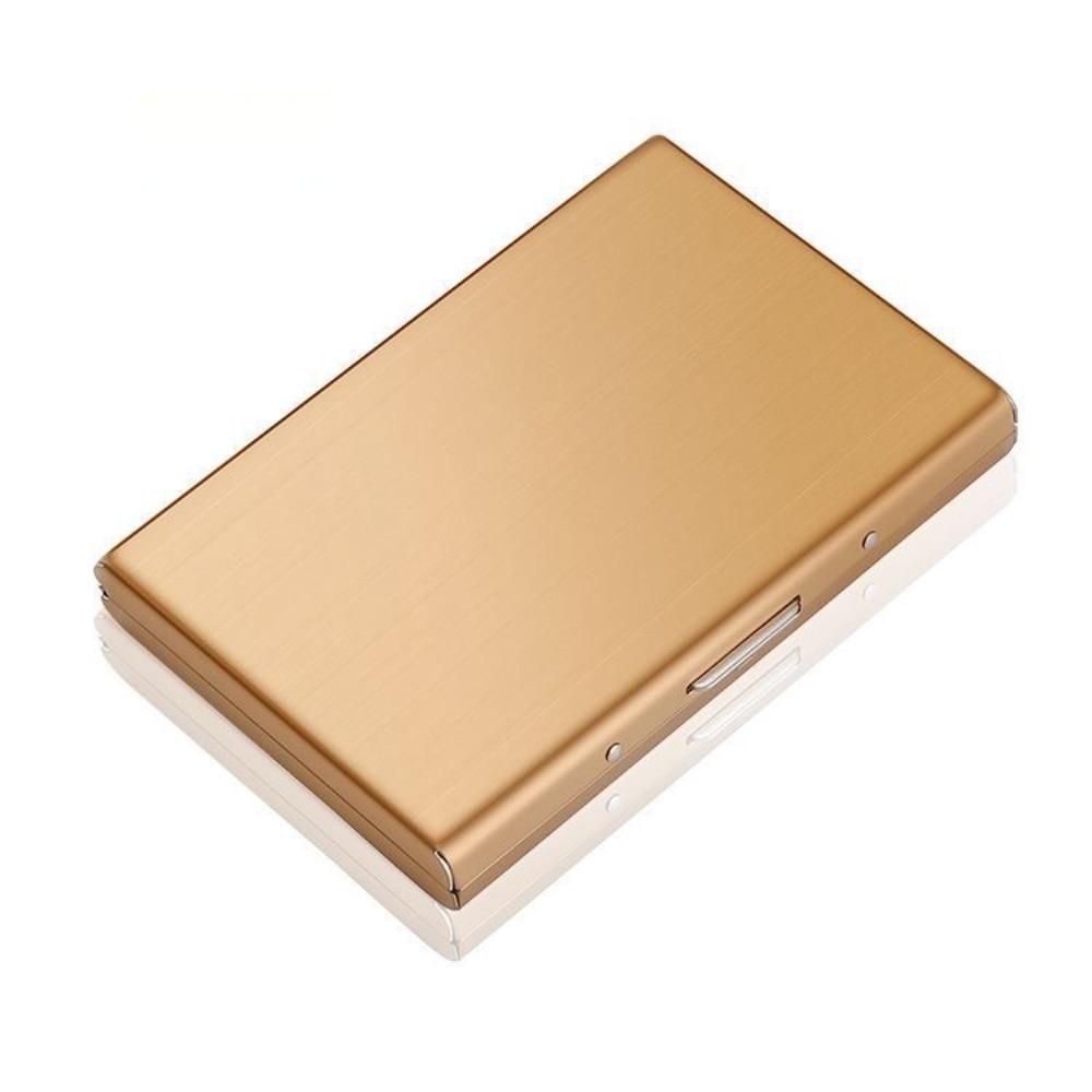 

Fashion 6/10 Slots Credit Card Holder Anti RFID Stainless Debit Box Slim Metal Case Porte Carte Travel