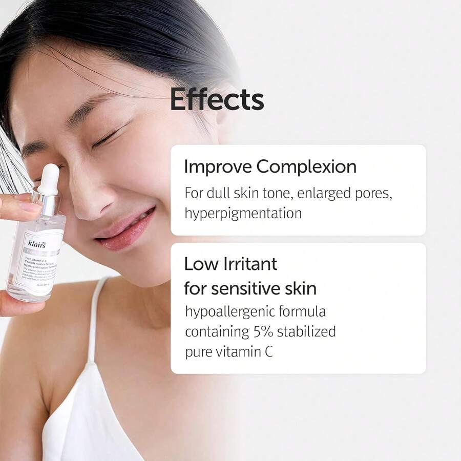 Dear, Klairs Freshly Juiced Vitamin Drop 5% Hypoallergenic Pure Vitamin C Serum 35ml | Ascorbic Acid, Antioxidant For Face