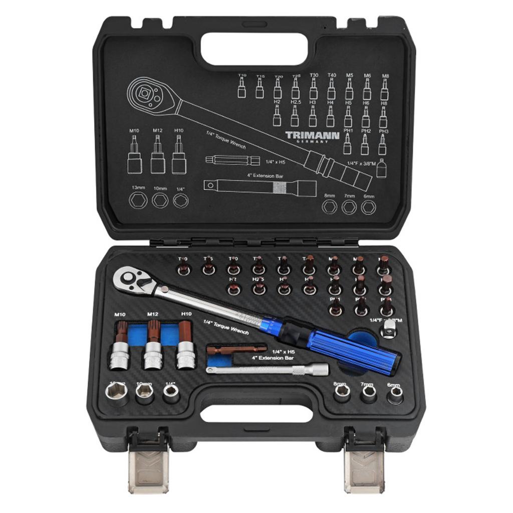 High Precise Adjustable Torque Wrench Ratchet Repair Socket Spanner Set Suitable for Bicycles and Motorcycle Maintenance