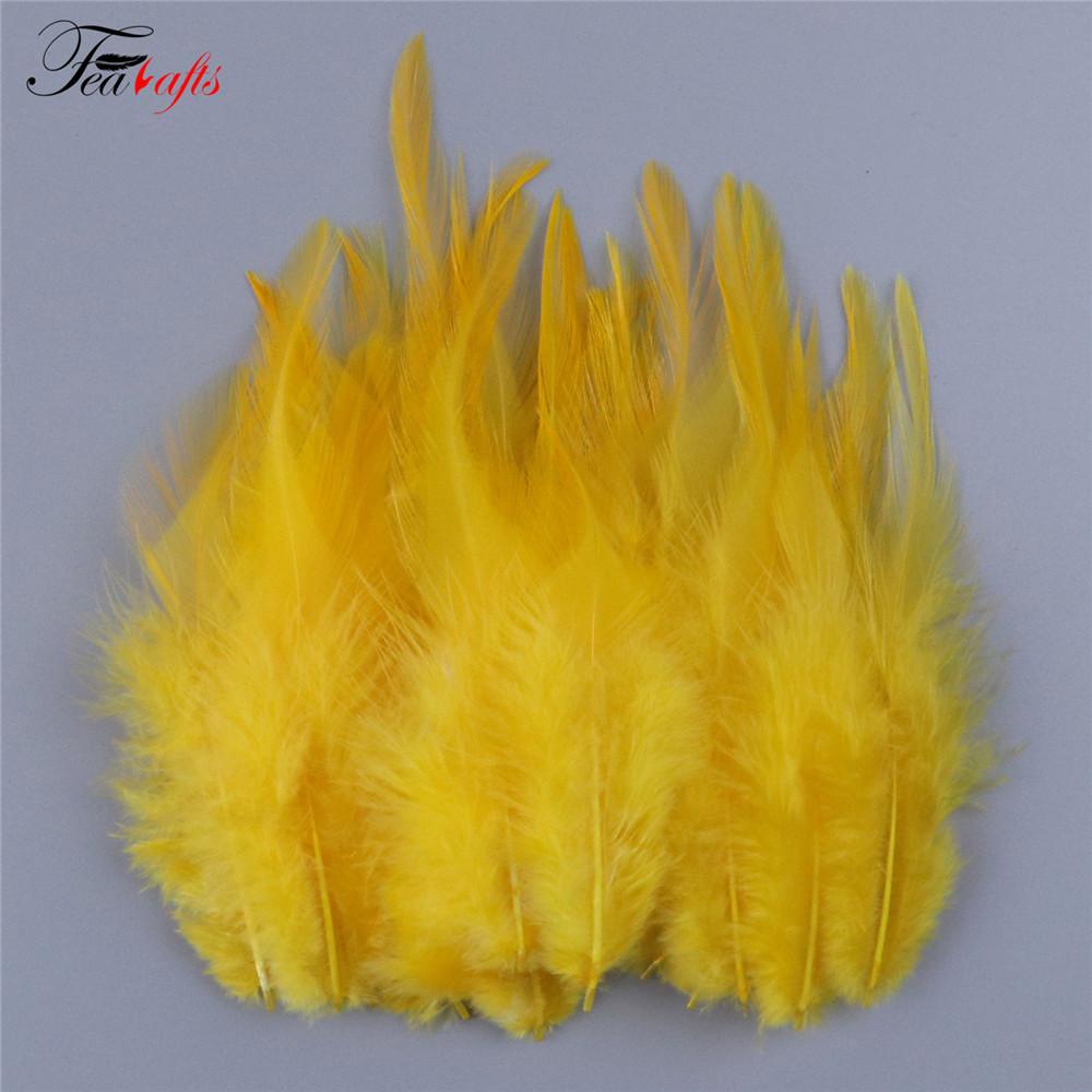 100pcs Rooster Feather Plume For Jewelry Making Pink Fly Tying Plumas Wedding Dress Decorative Dream Catcher Feathers DIY Crafts